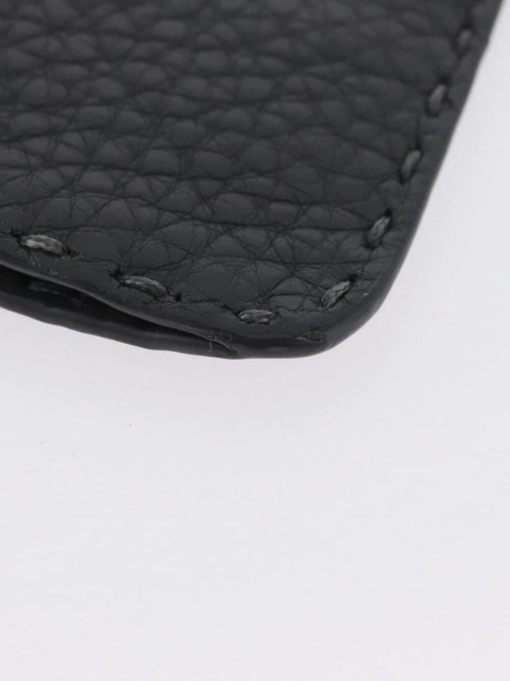 FENDI Coin Purse Leather Gray Silver - Picture 3 of 16